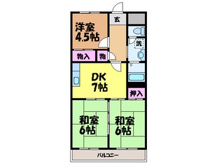 宇都宮ハイツの物件間取画像